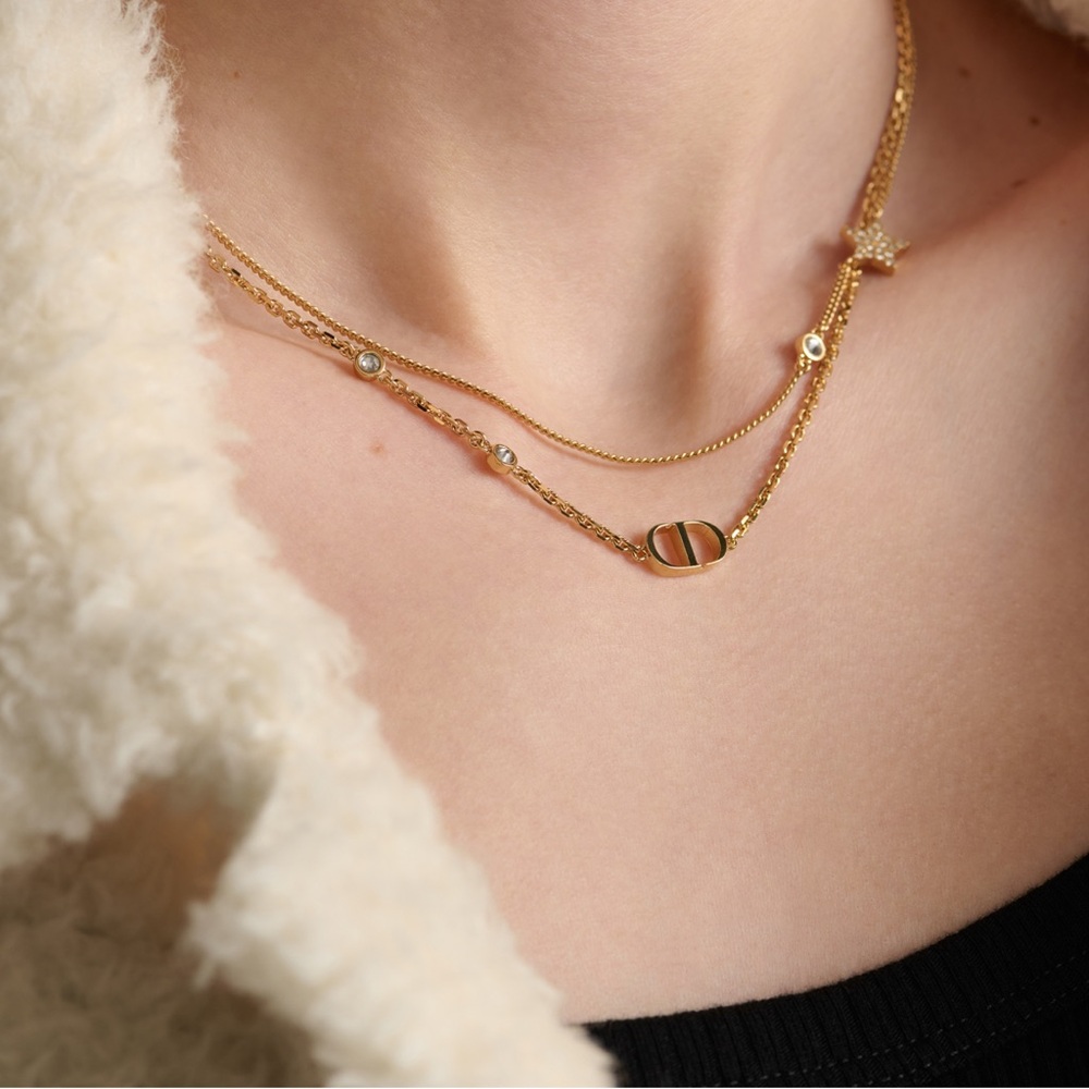 Dior Petit CD double necklace